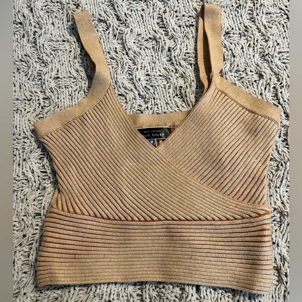 Blue Blush cropped tank